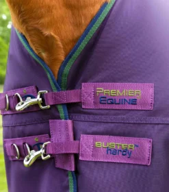 Premier Equine Buster Hardy 100g Half Neck Turnout Rug Purple -PREMIER EQUINE Hardy Purple 3
