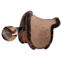 LeMieux Showing Numnah Brown -PREMIER EQUINE LeMieux Acavallo GelGrip Merino Lambswool Discrete Showing Numnah 1