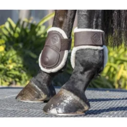LeMieux Capella Comfort Fetlock Boots Brown -PREMIER EQUINE LeMieux Capella Comfort Leather Fetlock Boots 2
