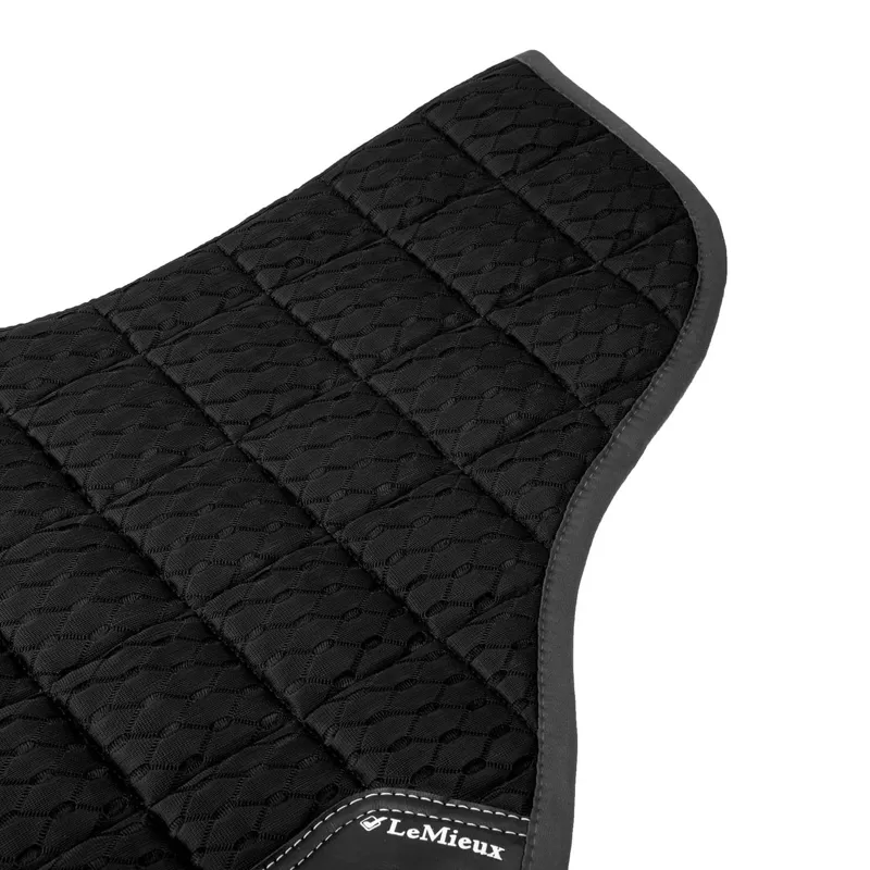 LeMieux Carbon Mesh Close Contact HALF Square Black 2 LeMieux Carbon Mesh Close Contact HALF Square Black - Image 2