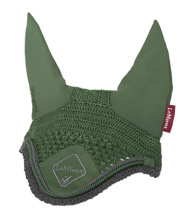 LeMieux Classic Lycra Fly Hood Hunter Green 1 LeMieux Classic Lycra Fly Hood Hunter Green