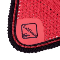 LeMieux Classic Lycra Fly Hood Papaya -PREMIER EQUINE LeMieux Classic Lycra Fly Hood Papaya 4