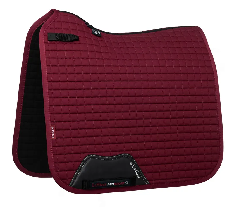 LeMieux Cotton Dressage Square Burgundy Large 1 LeMieux Cotton Dressage Square Burgundy Large