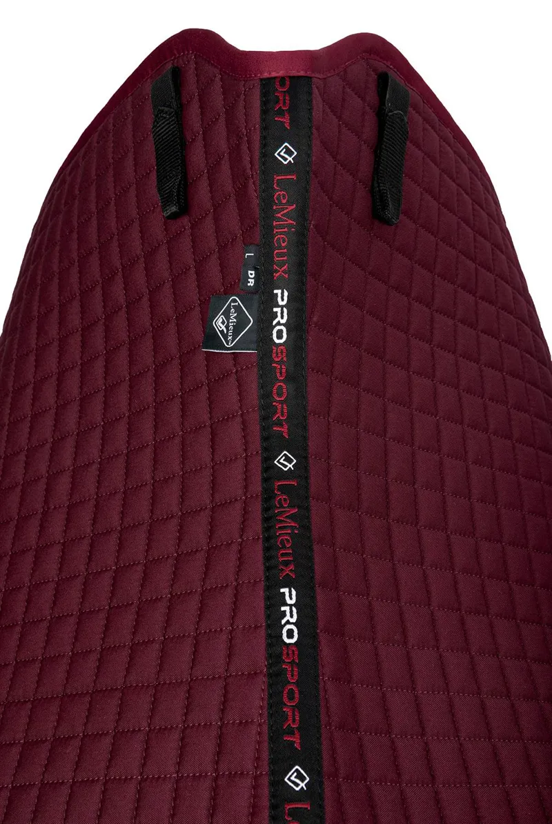 LeMieux Cotton Dressage Square Burgundy Large 2 LeMieux Cotton Dressage Square Burgundy Large - Image 2