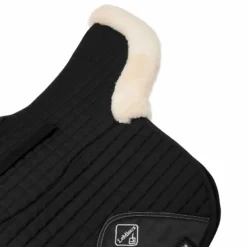 LeMieux Merino+ Half Lined GP Numnah Black/Natural -PREMIER EQUINE LeMieux Merino Half Lined GP Numnah NaturalBlack 2