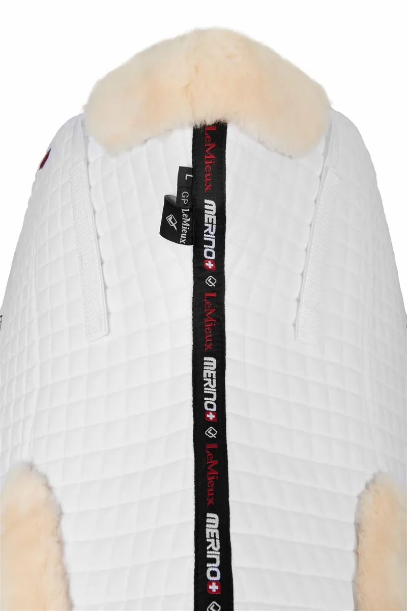 LeMieux Merino+ Half Lined GP Numnah White/Natural 2 LeMieux Merino+ Half Lined GP Numnah White/Natural - Image 2