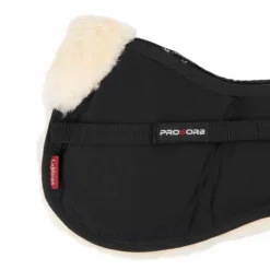 LeMieux ProSorb Merino+ 3 Pocket Half Pad Black/Natural -PREMIER EQUINE LeMieux ProSorb Lambskin 3 Pocket Half Pad NaturalBlack 5