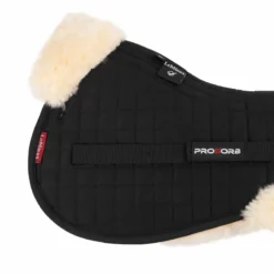 LeMieux ProSorb Merino+ Half Pad Black/Natural -PREMIER EQUINE LeMieux ProSorb Lambskin Half Pad NaturalBlack 4