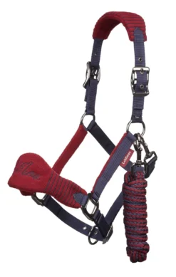 LeMieux Vogue Fleece Headcollar With Rope Burgundy