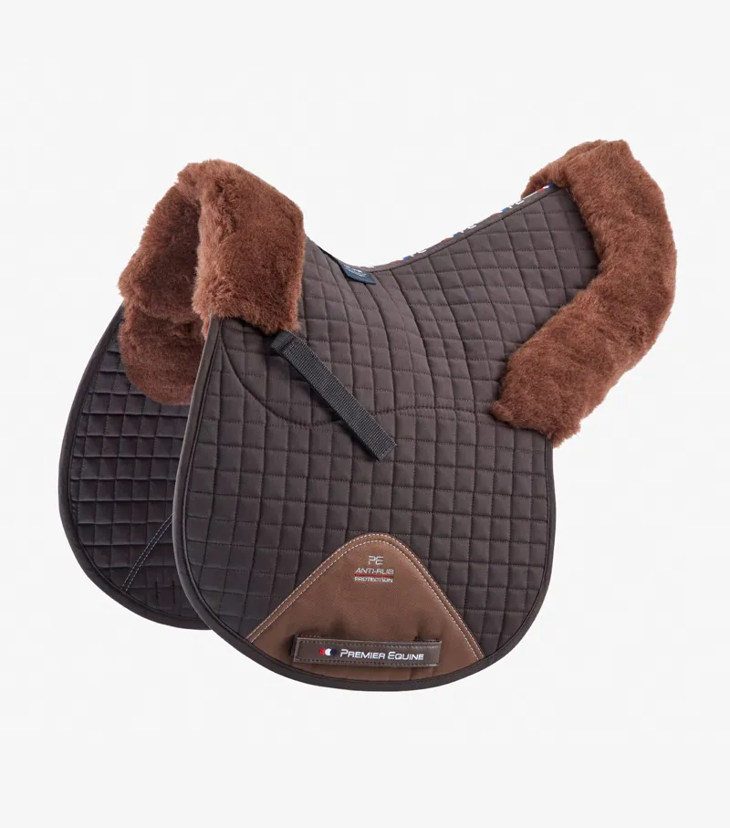 Premier Equine Merino Wool Saddle Pad - GP Numnah Brown/Brown Wool 1 Premier Equine Merino Wool Saddle Pad - GP Numnah Brown/Brown Wool