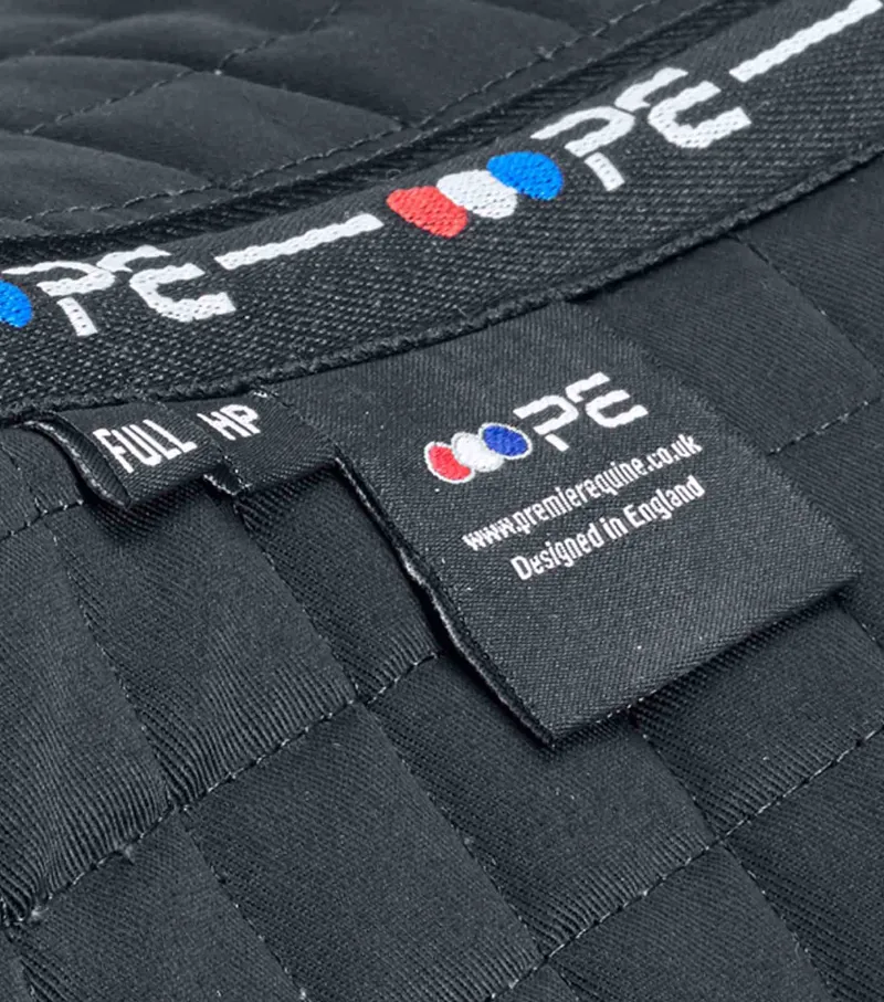 Premier Equine Merino Wool Half Pad - Black/Black Wool 2 Premier Equine Merino Wool Half Pad - Black/Black Wool - Image 2