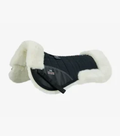 Premier Equine Merino Wool Half Pad - Black/Natural Wool