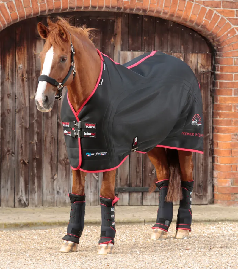 Premier Equine Nano-Tec Infrared Horse Rug Black/Red 2 Premier Equine Nano-Tec Infrared Horse Rug Black/Red - Image 2