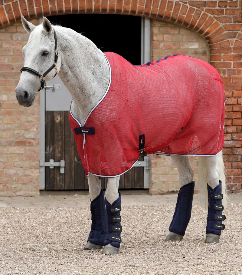 Premier Equine Net-Air Cooler Rug Red 1 Premier Equine Net-Air Cooler Rug Red