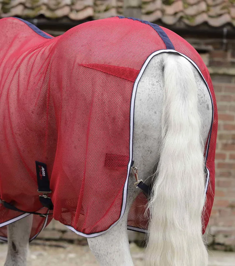 Premier Equine Net-Air Cooler Rug Red 5 Premier Equine Net-Air Cooler Rug Red - Image 5