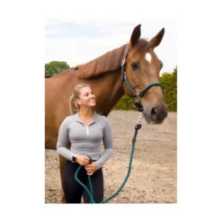 Cameo Anatomic Leather Headcollar Green -PREMIER EQUINE P ANA LEA HEAD COL C230 18