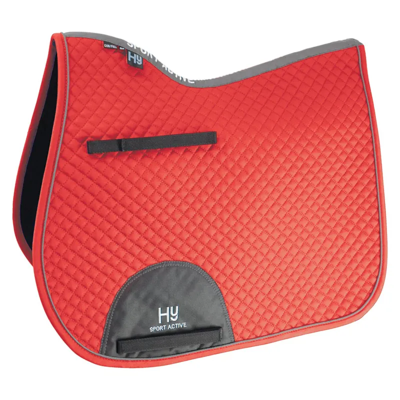 Hy Sport Active GP Saddle Pad In Rosette Red 1 Hy Sport Active GP Saddle Pad In Rosette Red
