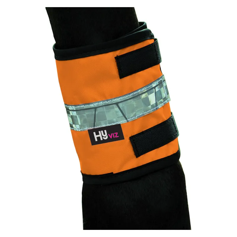 Hy Viz Leg Bands In Orange/Black 1 Hy Viz Leg Bands In Orange/Black