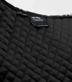 Premier Equine Plain Cotton Saddle Pad - Dressage Square Black -PREMIER EQUINE Plain Cotton Dressage Square Black 2