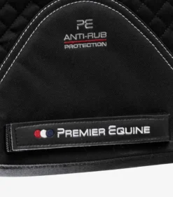 Premier Equine Plain Cotton Saddle Pad - Dressage Square Black -PREMIER EQUINE Plain Cotton Dressage Square Black 5