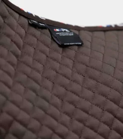 Premier Equine Plain Cotton Saddle Pad - Dressage Square Brown -PREMIER EQUINE Plain Cotton Dressage Square Brown 2