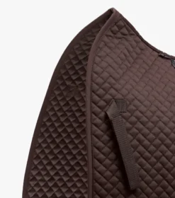 Premier Equine Plain Cotton Saddle Pad - Dressage Square Brown -PREMIER EQUINE Plain Cotton Dressage Square Brown 3