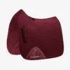 Premier Equine Plain Cotton Saddle Pad - Dressage Square Burgundy