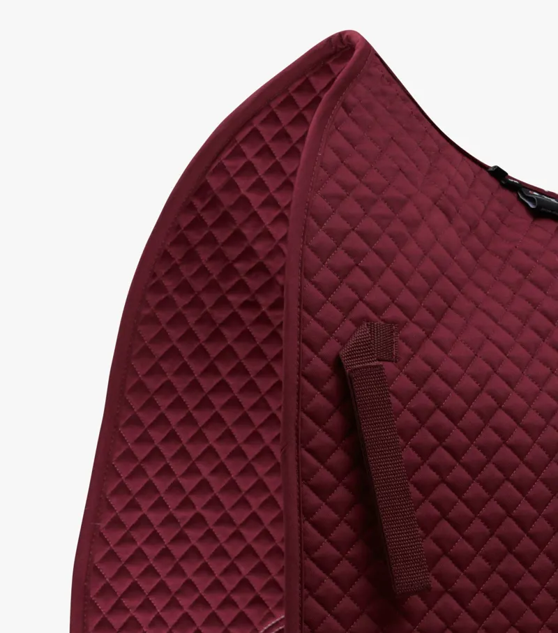 Premier Equine Plain Cotton Saddle Pad - Dressage Square Burgundy 3 Premier Equine Plain Cotton Saddle Pad - Dressage Square Burgundy - Image 3