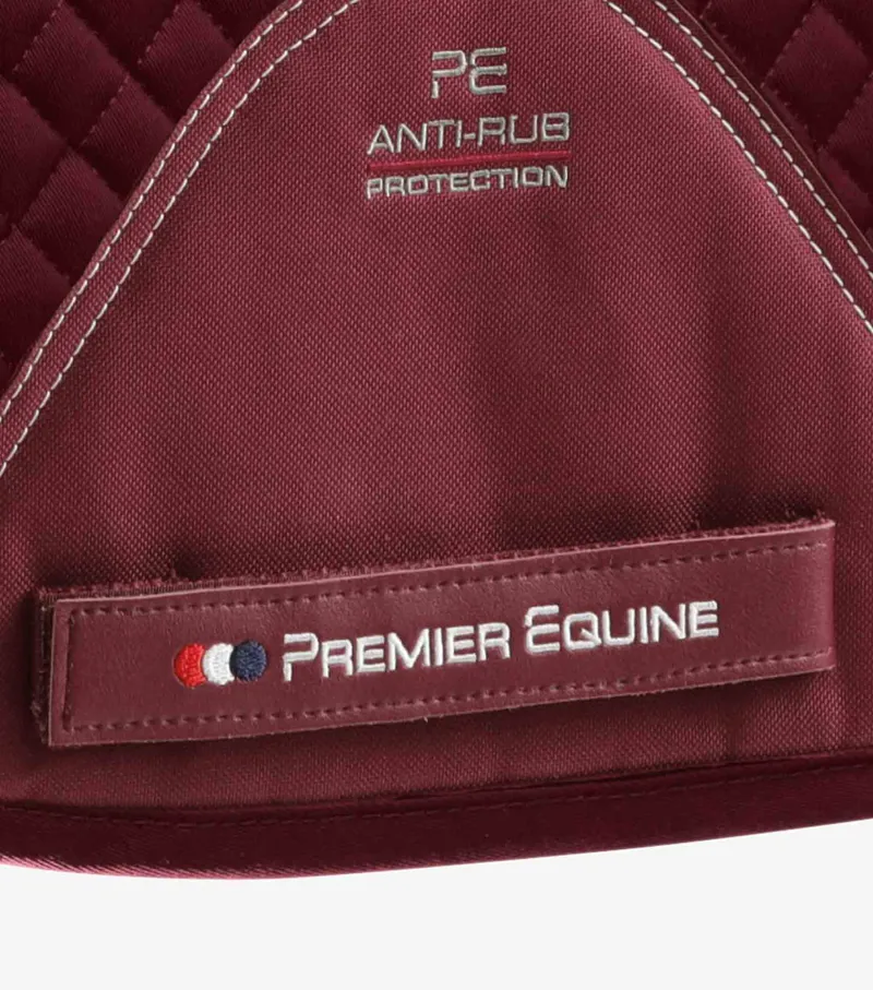 Premier Equine Plain Cotton Saddle Pad - Dressage Square Burgundy 5 Premier Equine Plain Cotton Saddle Pad - Dressage Square Burgundy - Image 5