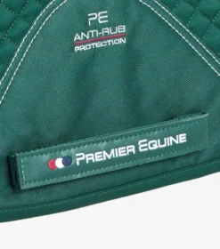 Premier Equine Plain Cotton Saddle Pad - Dressage Square Green -PREMIER EQUINE Plain Cotton Dressage Square Green 5