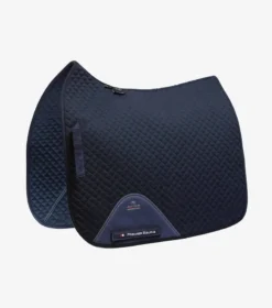 Premier Equine Plain Cotton Saddle Pad - Dressage Square Navy