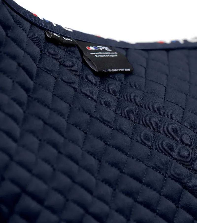 Premier Equine Plain Cotton Saddle Pad - Dressage Square Navy 2 Premier Equine Plain Cotton Saddle Pad - Dressage Square Navy - Image 2