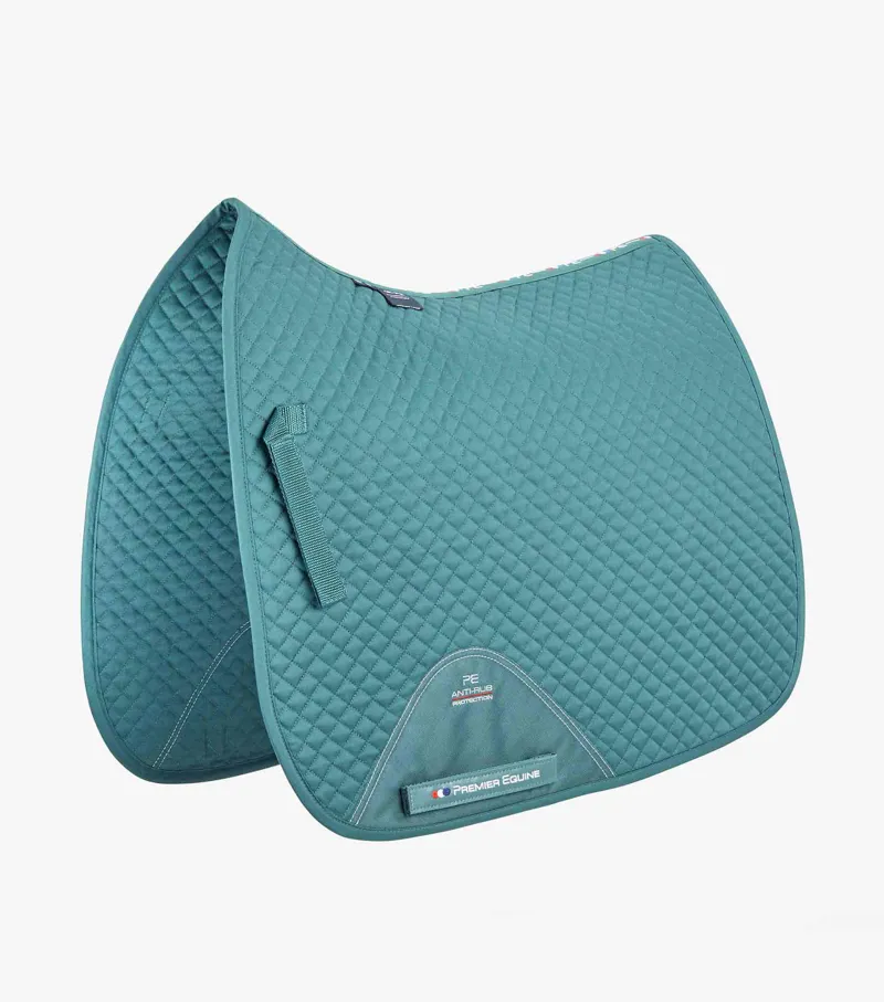 Premier Equine Plain Cotton Saddle Pad - Dressage Square Turquoise 1 Premier Equine Plain Cotton Saddle Pad - Dressage Square Turquoise