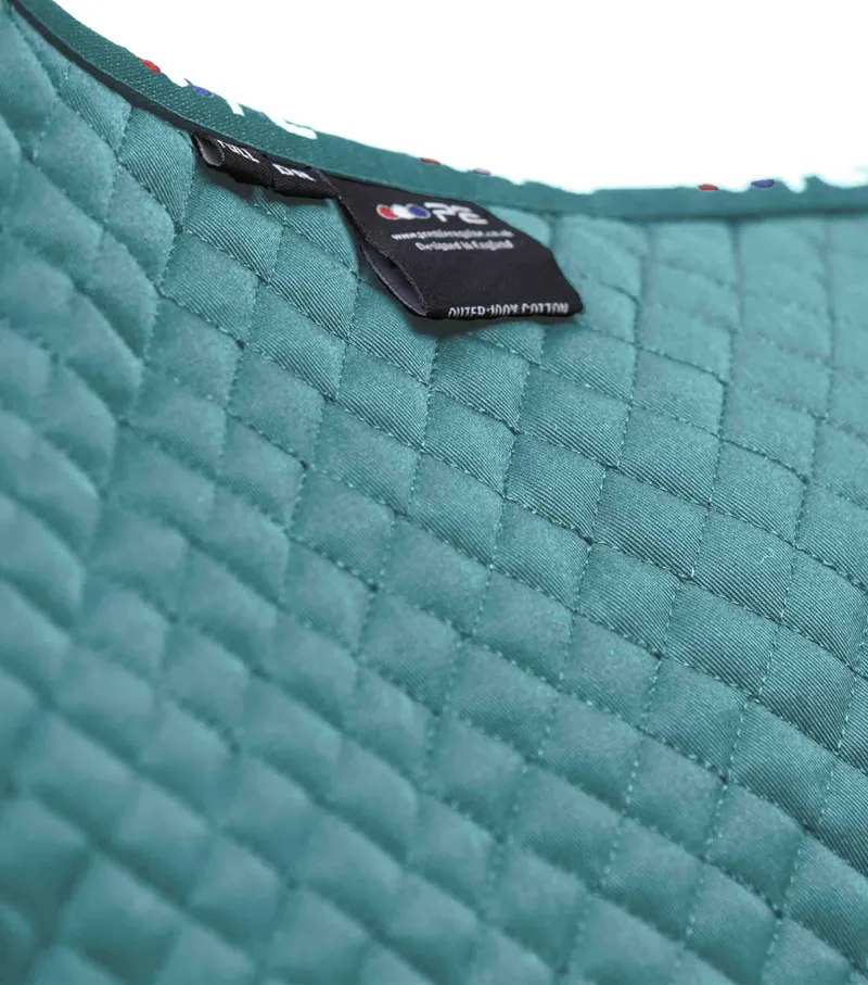 Premier Equine Plain Cotton Saddle Pad - Dressage Square Turquoise 2 Premier Equine Plain Cotton Saddle Pad - Dressage Square Turquoise - Image 2