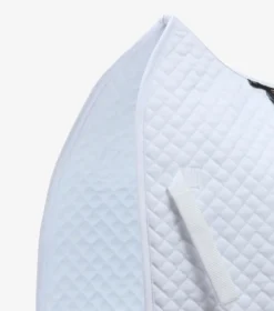 Premier Equine Plain Cotton Saddle Pad - Dressage Square White -PREMIER EQUINE Plain Cotton Dressage Square White 3