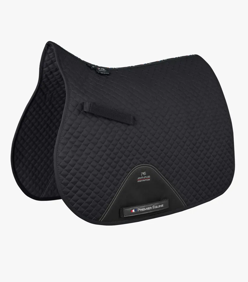 Premier Equine Plain Cotton GP Jump Saddle Pad Black 1 Premier Equine Plain Cotton GP Jump Saddle Pad Black