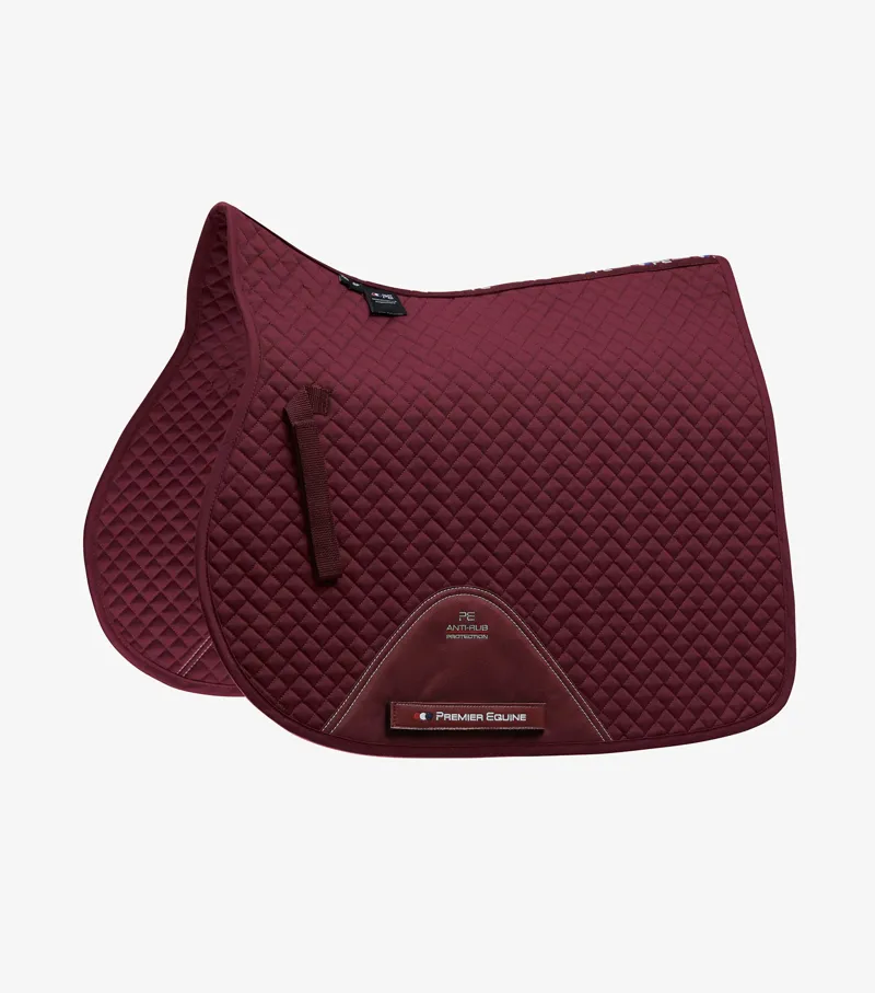 Premier Equine Plain Cotton GP Jump Saddle Pad Burgundy 1 Premier Equine Plain Cotton GP Jump Saddle Pad Burgundy