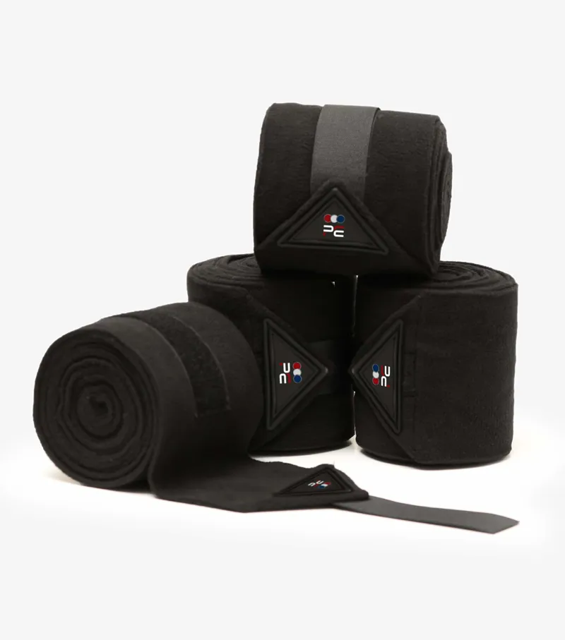 Premier Equine Horse Polo Fleece Bandages Black 1 Premier Equine Horse Polo Fleece Bandages Black