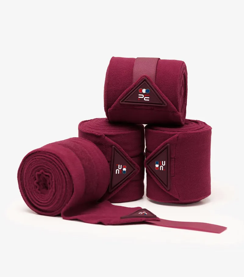 Premier Equine Horse Polo Fleece Bandages Burgundy 1 Premier Equine Horse Polo Fleece Bandages Burgundy