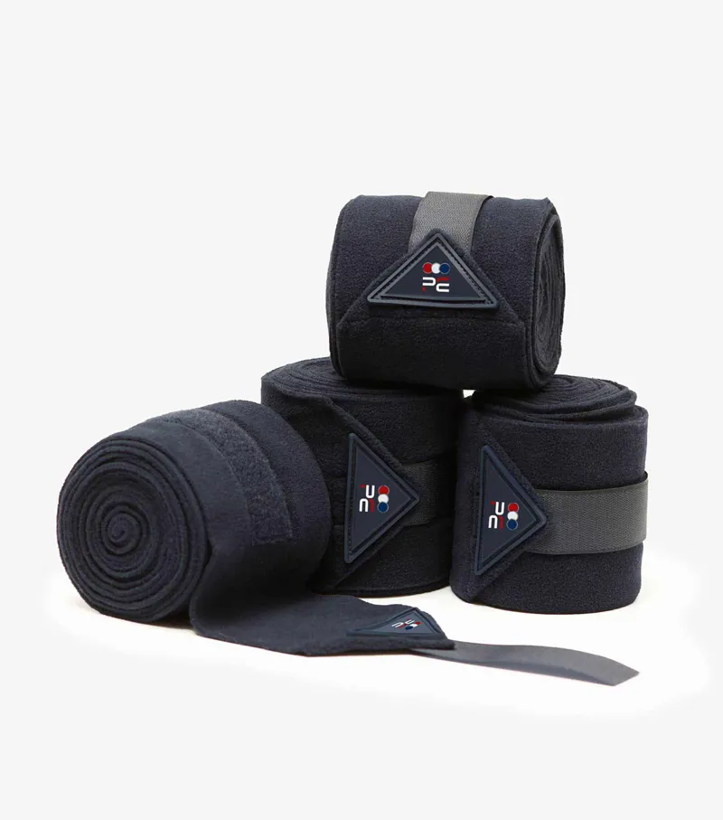 Premier Equine Horse Polo Fleece Bandages Navy 1 Premier Equine Horse Polo Fleece Bandages Navy