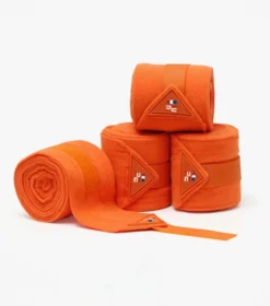 Premier Equine Horse Polo Fleece Bandages Orange