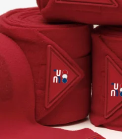 Premier Equine Horse Polo Fleece Bandages Red -PREMIER EQUINE Polo Fleece Bandages Red 3
