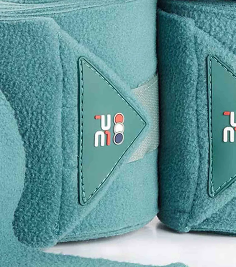 Premier Equine Horse Polo Fleece Bandages Turquoise 2 Premier Equine Horse Polo Fleece Bandages Turquoise - Image 2