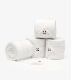 Premier Equine Horse Polo Fleece Bandages White