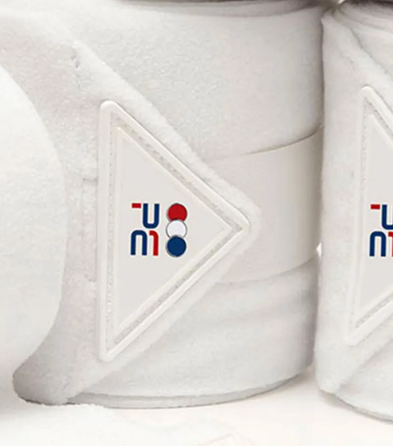 Premier Equine Horse Polo Fleece Bandages White 2 Premier Equine Horse Polo Fleece Bandages White - Image 2