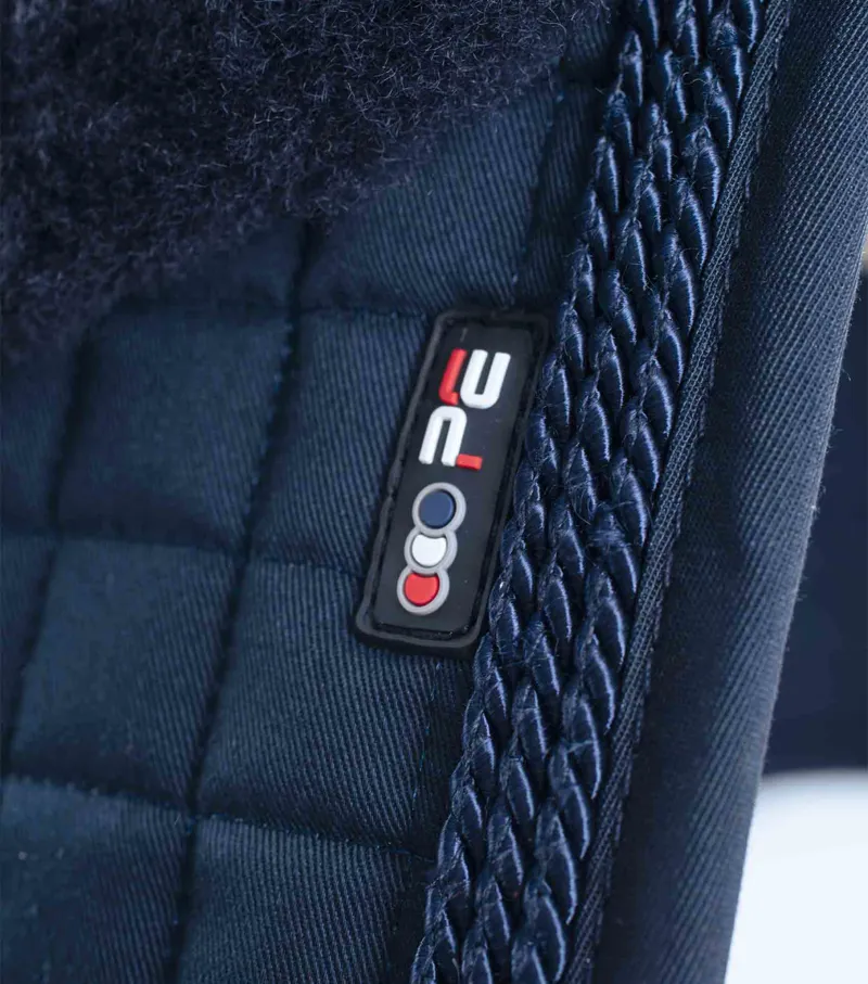 Premier Equine Pony CC Merino Wool Half Lined European Dressage Square Navy/Navy Wool 2 Premier Equine Pony CC Merino Wool Half Lined European Dressage Square Navy/Navy Wool - Image 2
