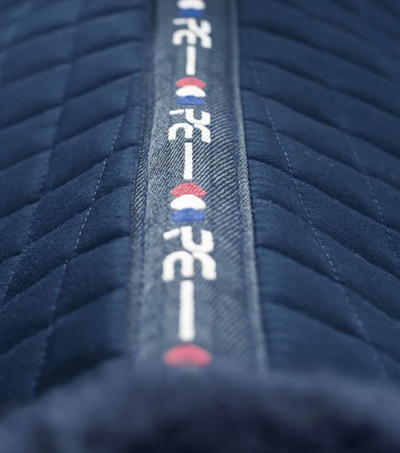 Premier Equine Pony CC Merino Wool Half Lined European Dressage Square Navy/Navy Wool 6 Premier Equine Pony CC Merino Wool Half Lined European Dressage Square Navy/Navy Wool - Image 6