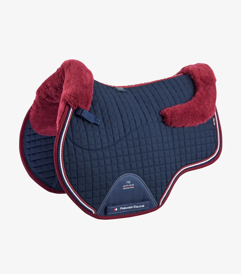 Premier Equine Pony CC Merino Wool European GP Square Navy/Burgundy Wool 1 Premier Equine Pony CC Merino Wool European GP Square Navy/Burgundy Wool