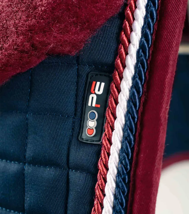 Premier Equine Pony CC Merino Wool European GP Square Navy/Burgundy Wool 2 Premier Equine Pony CC Merino Wool European GP Square Navy/Burgundy Wool - Image 2
