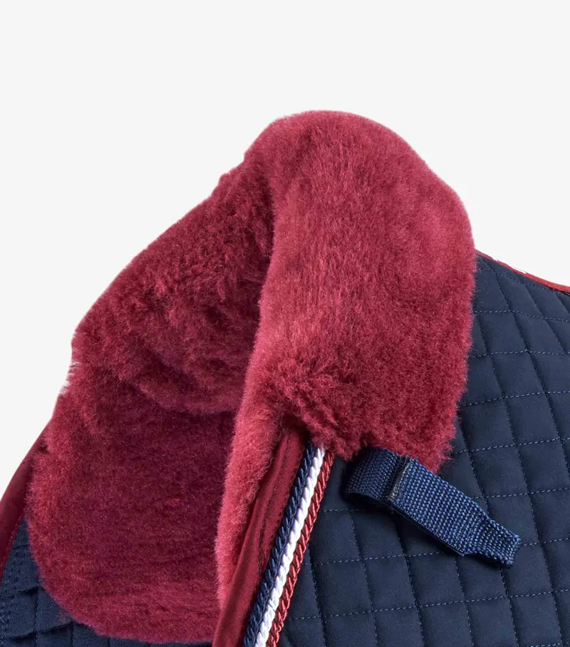 Premier Equine Pony CC Merino Wool European GP Square Navy/Burgundy Wool 3 Premier Equine Pony CC Merino Wool European GP Square Navy/Burgundy Wool - Image 3